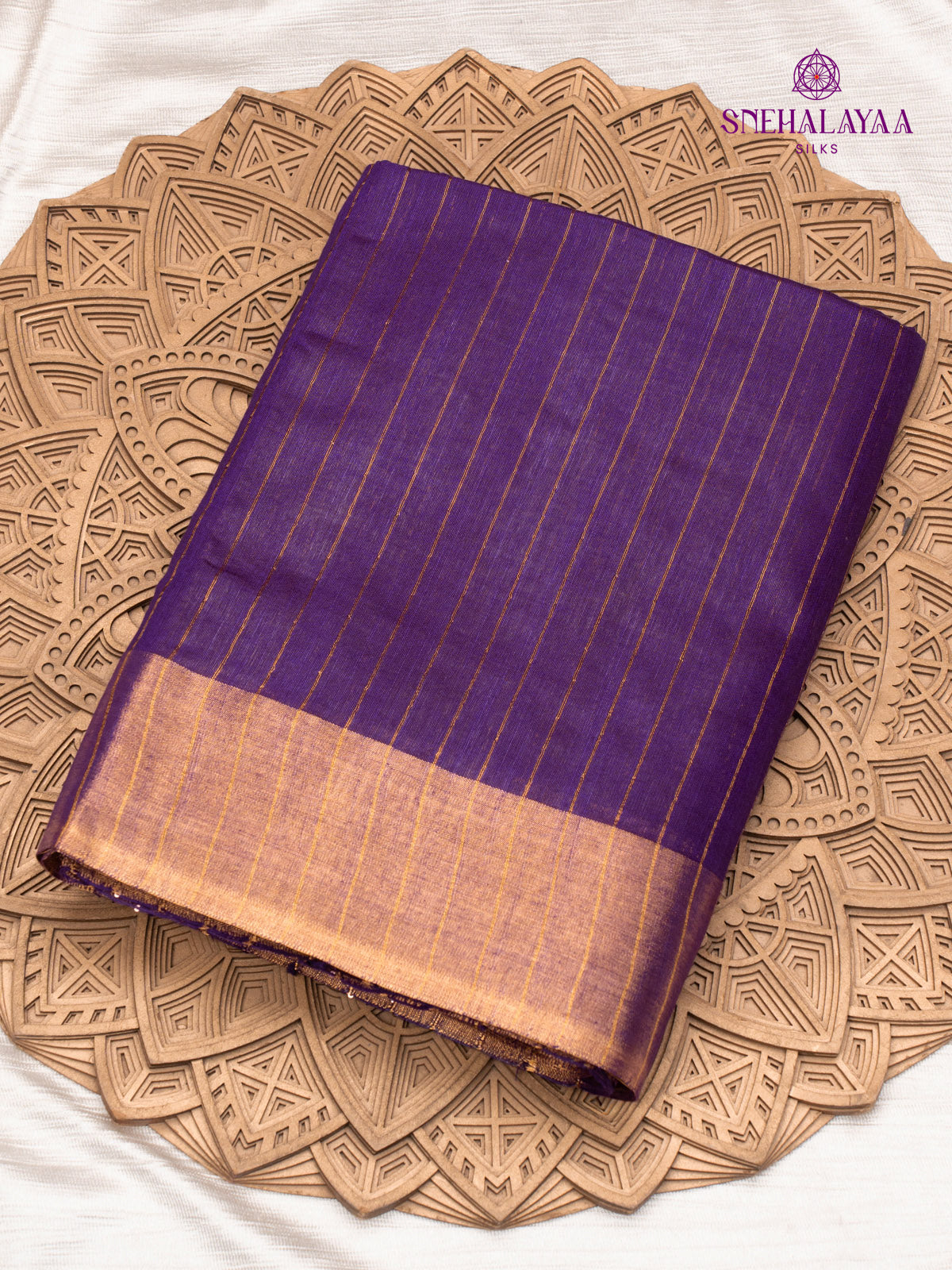 Royal Purple Bamboo Silk Saree